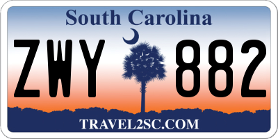 SC license plate ZWY882