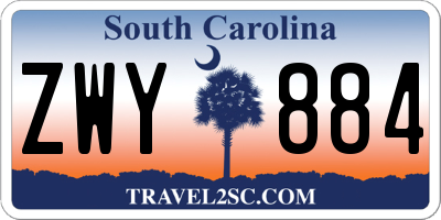 SC license plate ZWY884