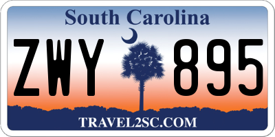 SC license plate ZWY895
