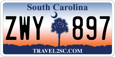 SC license plate ZWY897