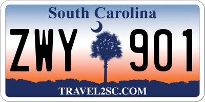 SC license plate ZWY901