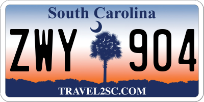 SC license plate ZWY904