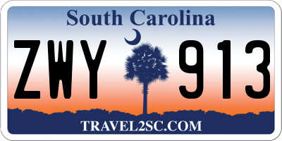 SC license plate ZWY913