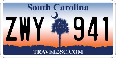 SC license plate ZWY941