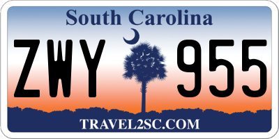 SC license plate ZWY955