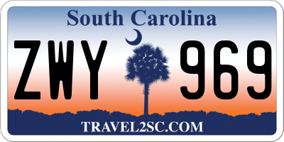 SC license plate ZWY969