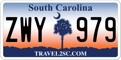 SC license plate ZWY979