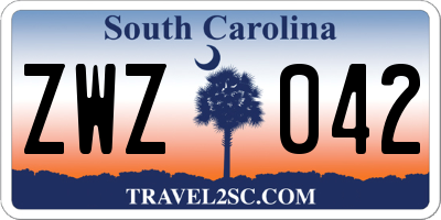 SC license plate ZWZ042