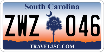 SC license plate ZWZ046