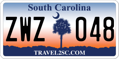 SC license plate ZWZ048