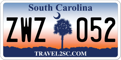 SC license plate ZWZ052