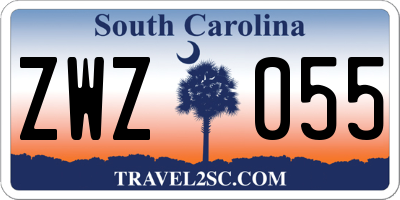 SC license plate ZWZ055
