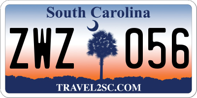 SC license plate ZWZ056