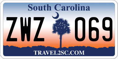 SC license plate ZWZ069