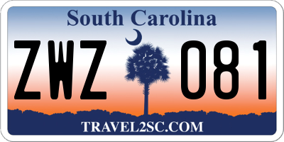 SC license plate ZWZ081