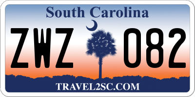 SC license plate ZWZ082