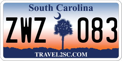 SC license plate ZWZ083