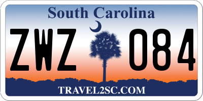 SC license plate ZWZ084