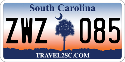 SC license plate ZWZ085
