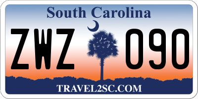 SC license plate ZWZ090