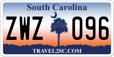 SC license plate ZWZ096