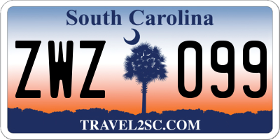 SC license plate ZWZ099