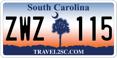 SC license plate ZWZ115