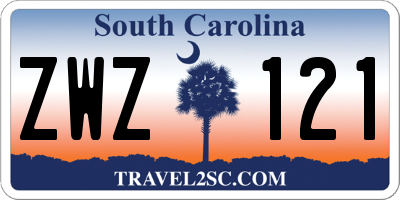 SC license plate ZWZ121