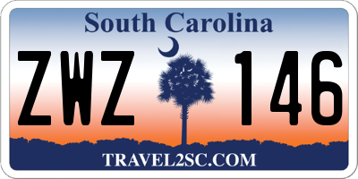 SC license plate ZWZ146