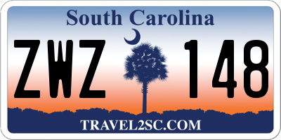SC license plate ZWZ148