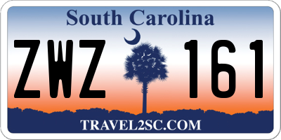 SC license plate ZWZ161
