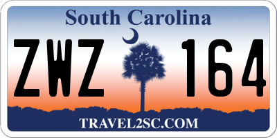 SC license plate ZWZ164