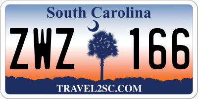 SC license plate ZWZ166