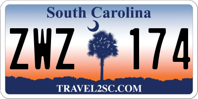 SC license plate ZWZ174