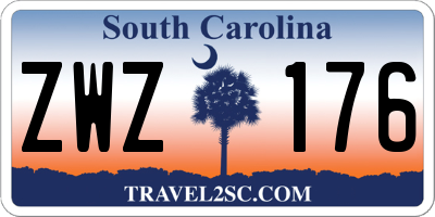 SC license plate ZWZ176