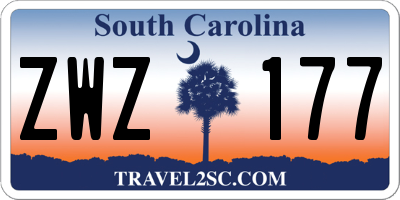 SC license plate ZWZ177