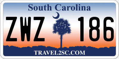 SC license plate ZWZ186