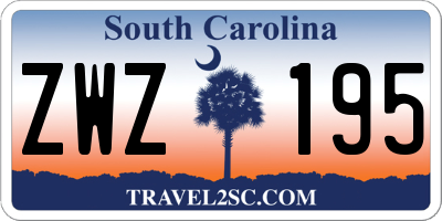SC license plate ZWZ195