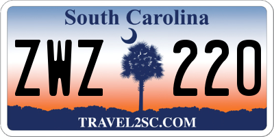 SC license plate ZWZ220