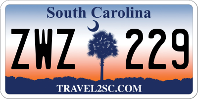 SC license plate ZWZ229