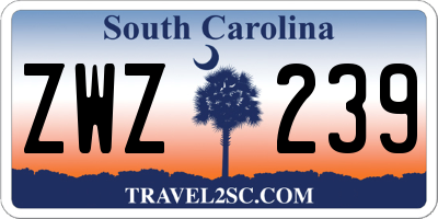 SC license plate ZWZ239