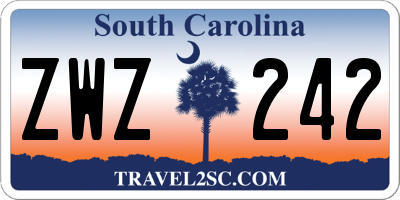 SC license plate ZWZ242