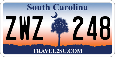 SC license plate ZWZ248
