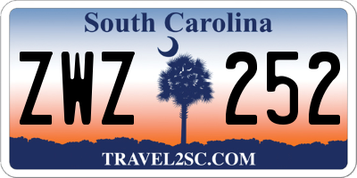 SC license plate ZWZ252