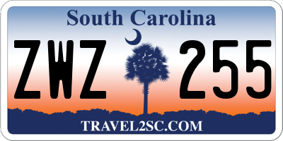 SC license plate ZWZ255