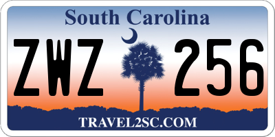 SC license plate ZWZ256