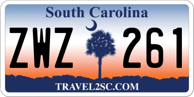 SC license plate ZWZ261