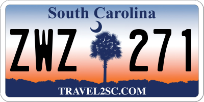 SC license plate ZWZ271