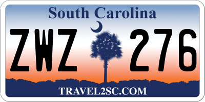 SC license plate ZWZ276