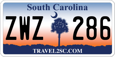 SC license plate ZWZ286